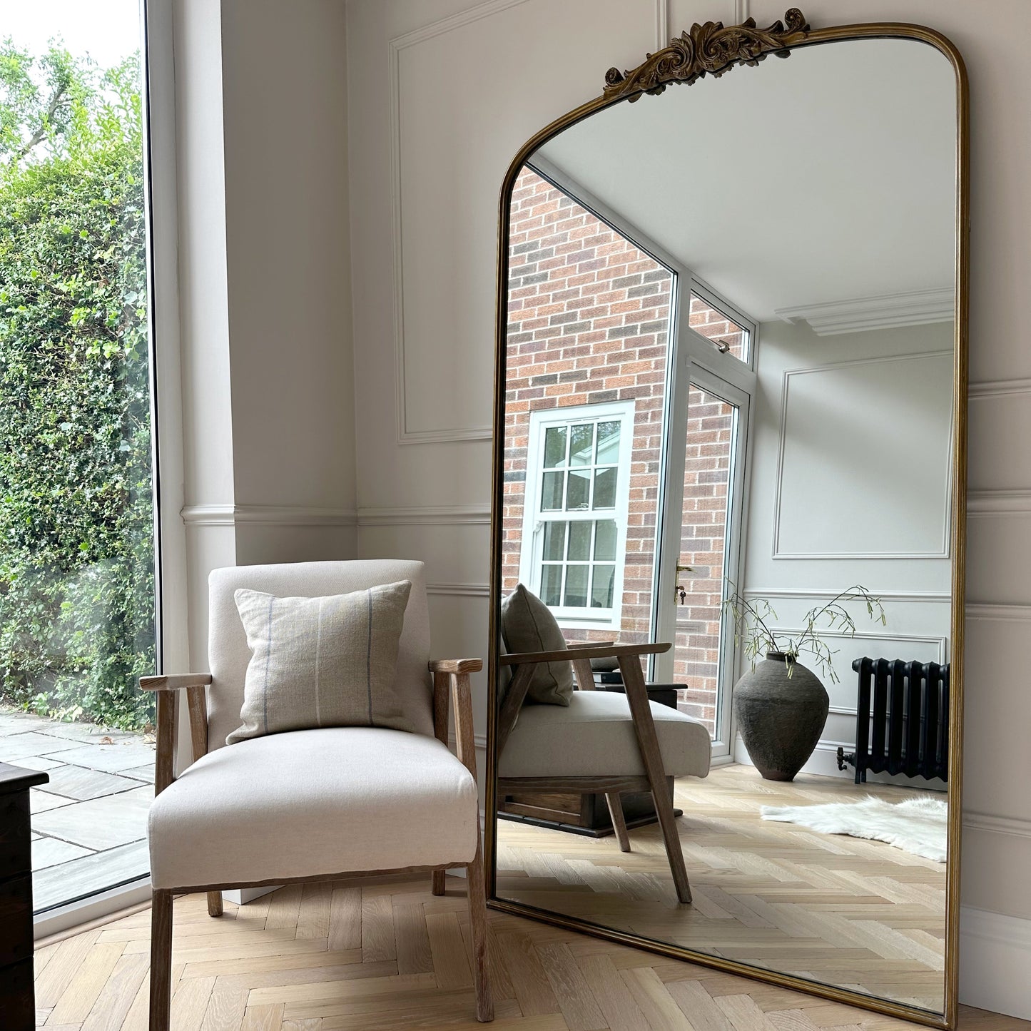 Amelia - Full Length Gold Arched Metal Mirror 200cm x 120cm