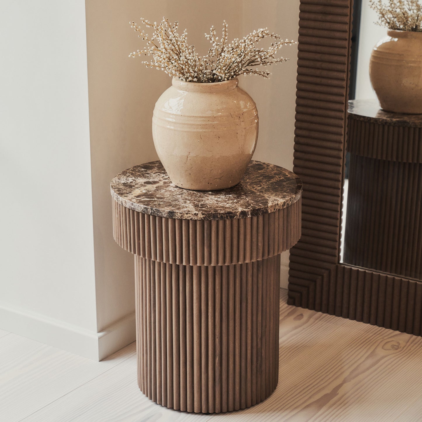 Sloane - Warm Wood Extra Large Premium Arched Mirror 180cm x 100cm