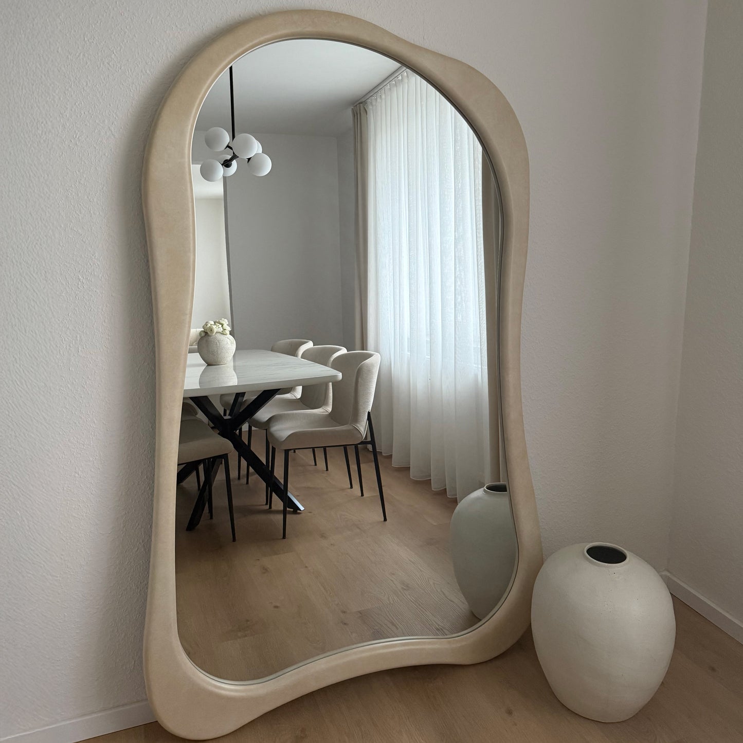 Arcurva - Extra Large Full Length Concrete Irregular Mirror 190cm x 120cm