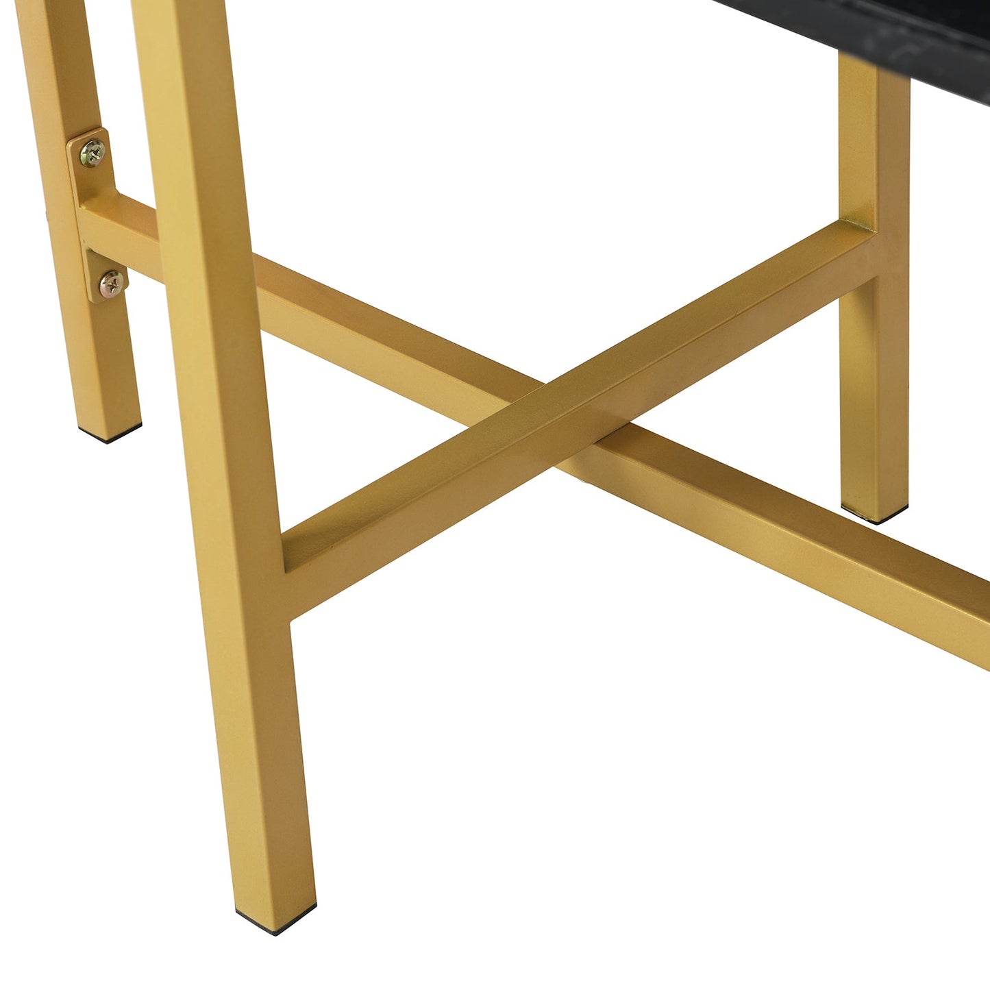 Sarina Black & White Marble Effect Oval Coffee Table