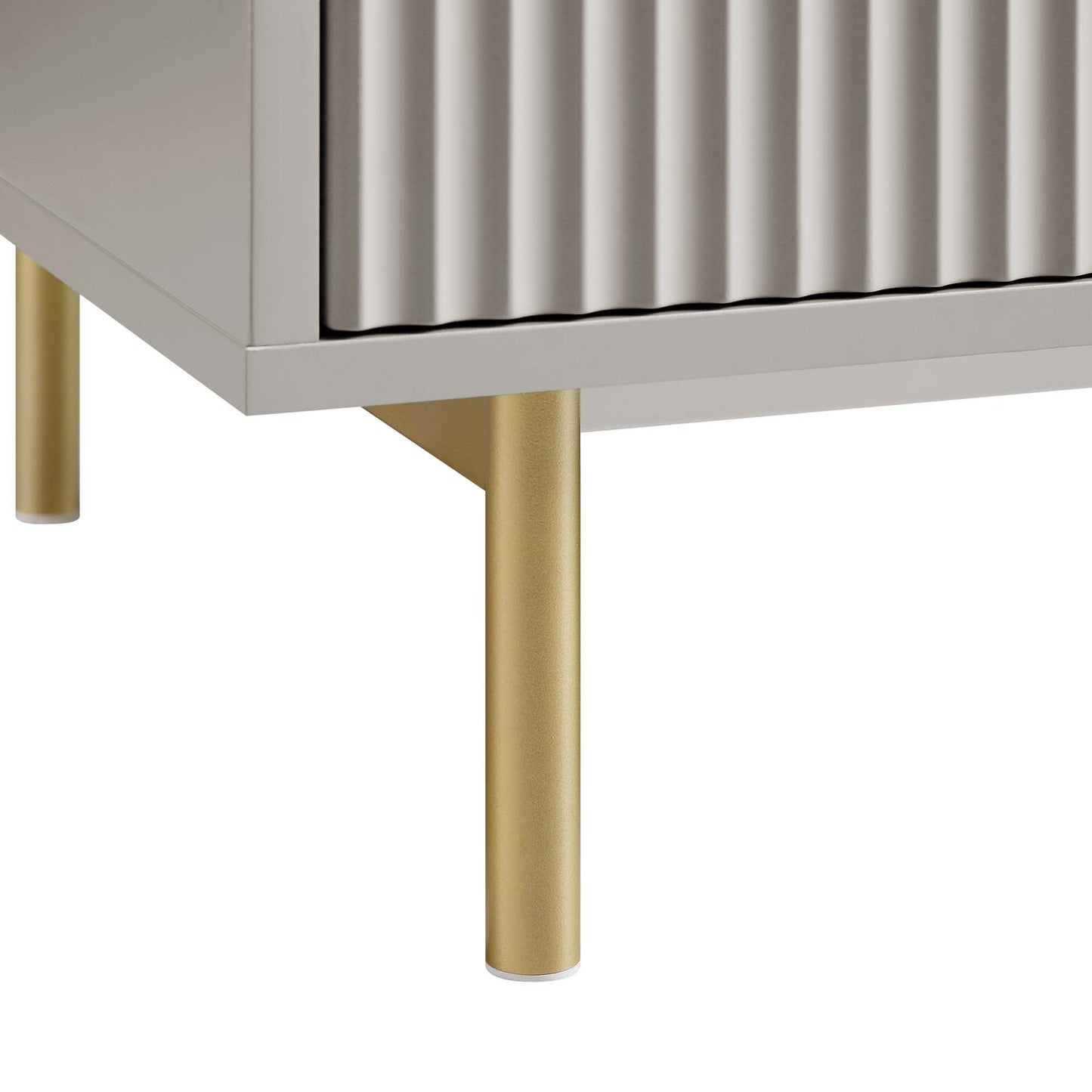 Richmond Ridged Tall Bookcase with Doors, Matte Taupe