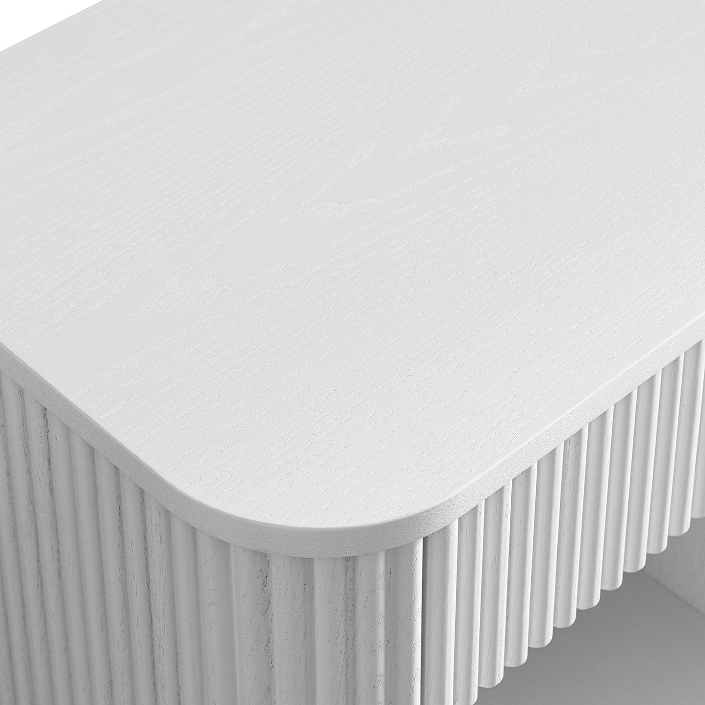 Maru 1-Drawer Bedside Table, Washed White