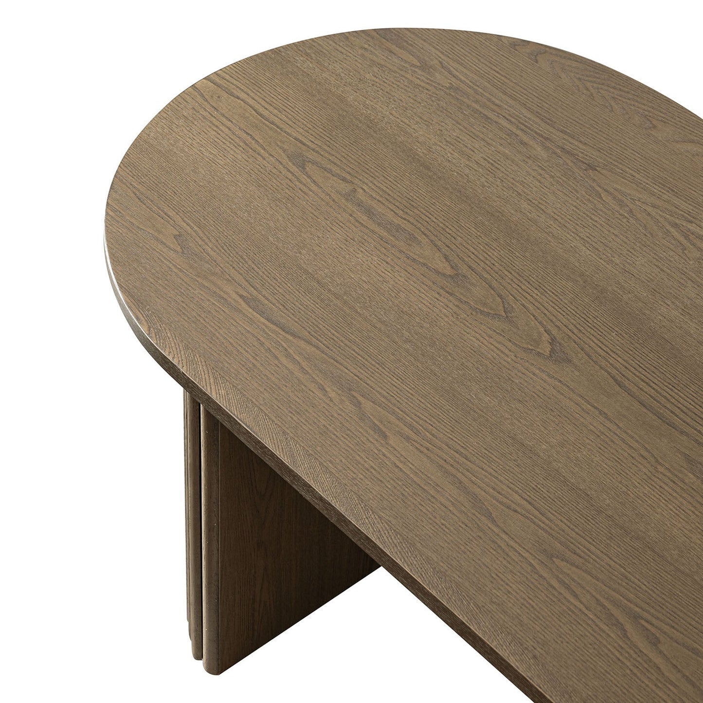 Maru Oval Coffee Table, Silver Oak