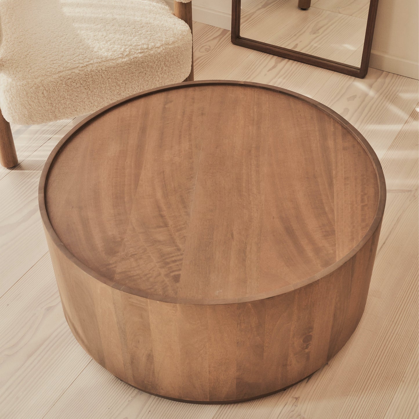 Fairmont - Warm Wood Premium Round Coffee Table