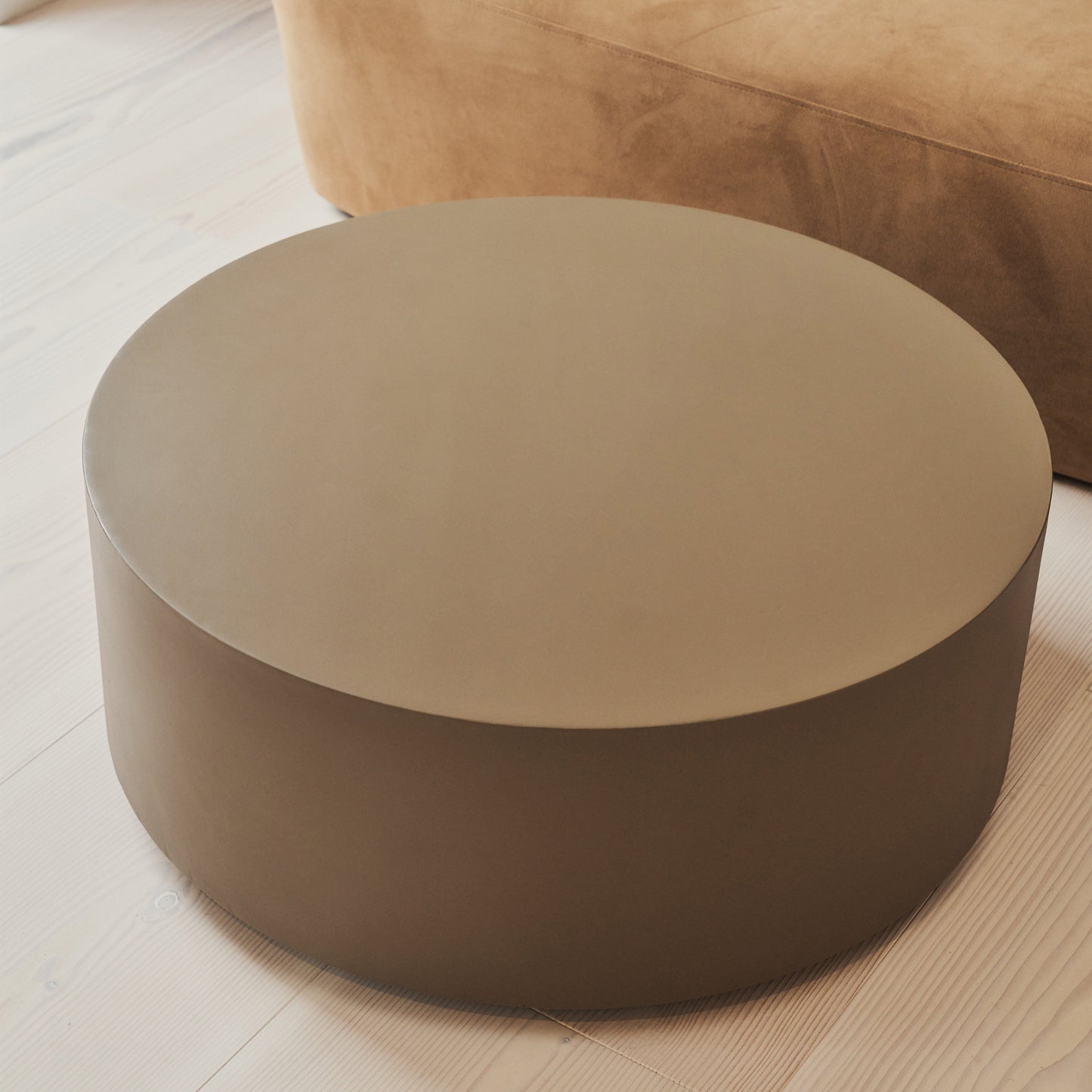 Angelo - Minimal Mocha Round Coffee Table Large