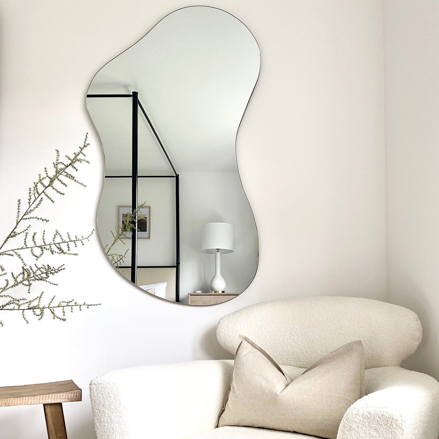 Edge - Large Frameless Irregular Pond Mirror 120cm x 70cm