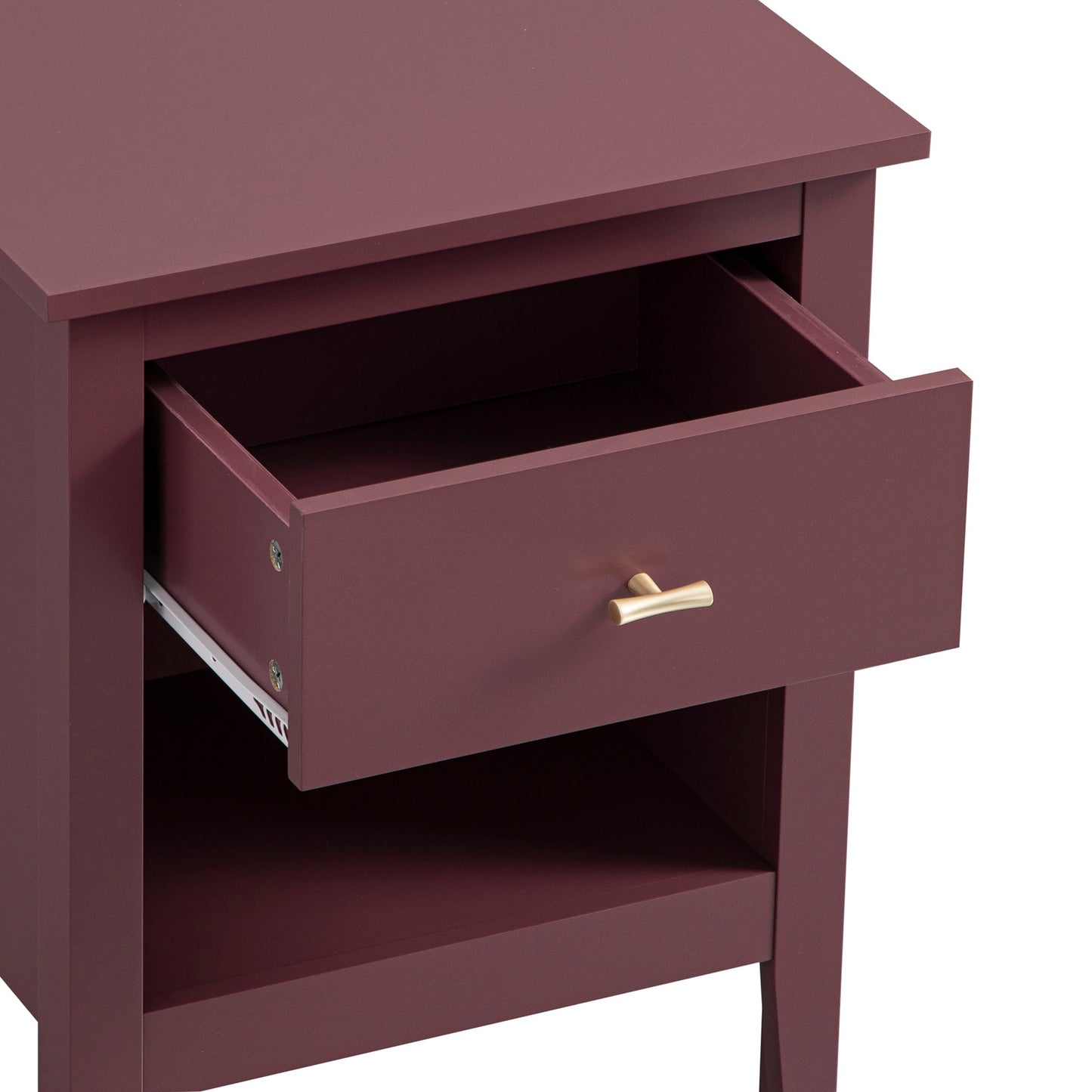 Oakham 1-Drawer Bedside Table, Wild Cherry