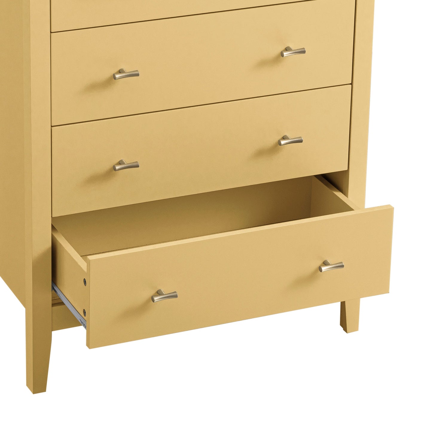 Oakham Chest of 4 Drawers, Rattan Yellow