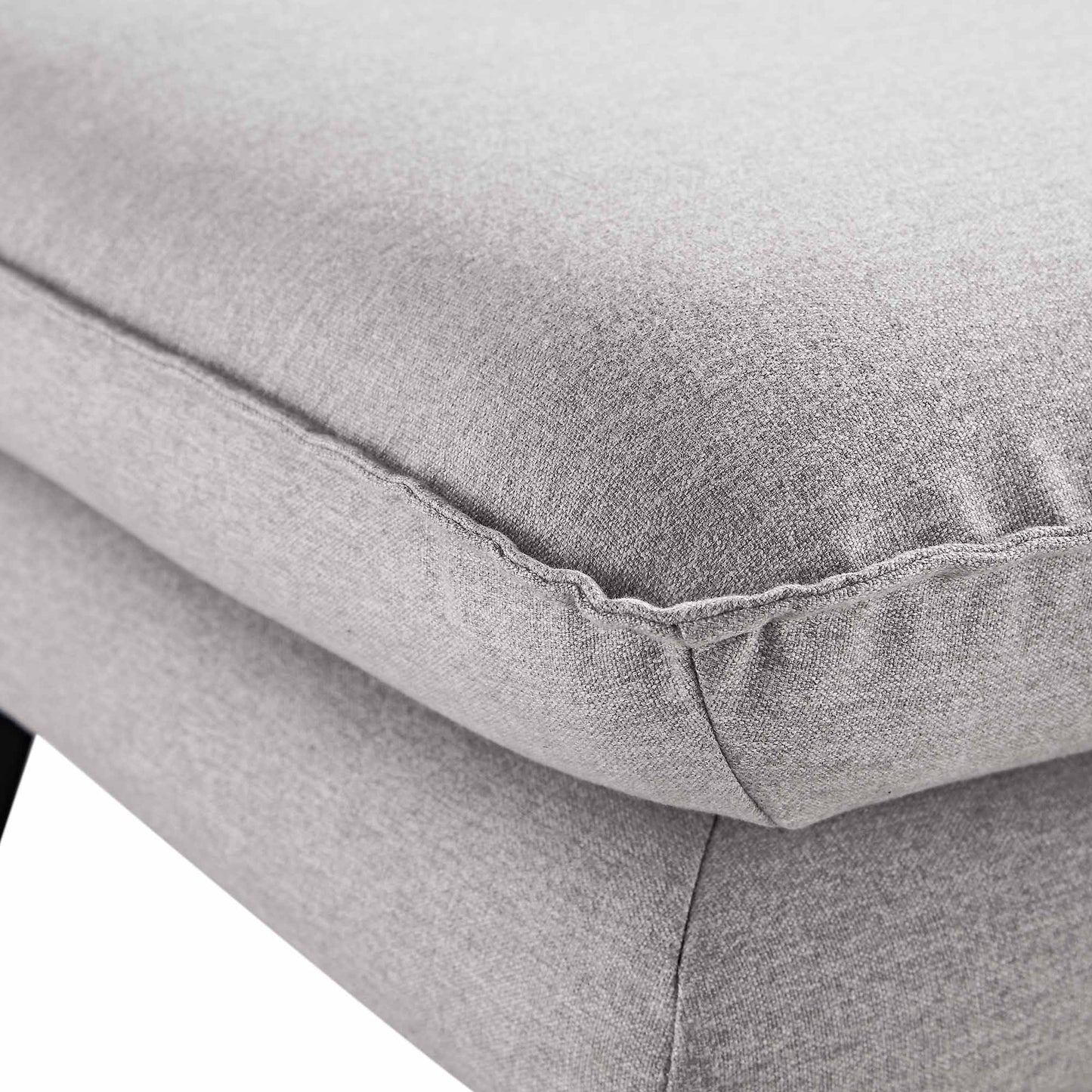 Obriel Grey Marl Fabric Footstool