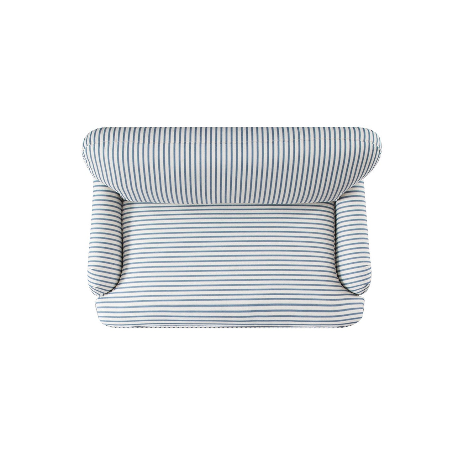 Daphnis Blue Striped Linen Blend Fabric Sofa Bed, Loveseat