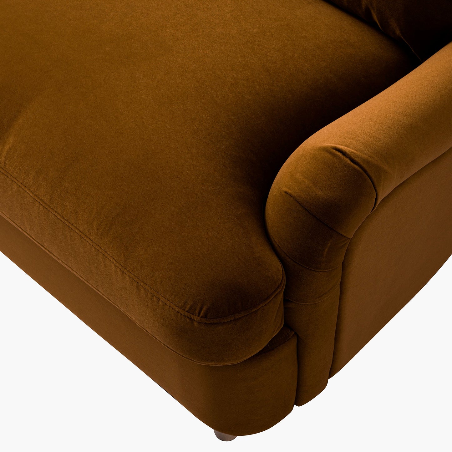 Daphnis Cinnamon Velvet Sofa Bed, Large 3-Seater