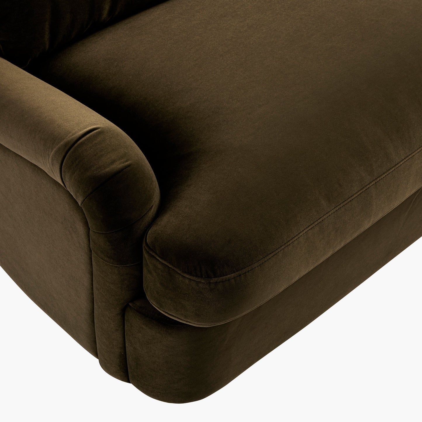 Daphnis Seaweed Velvet Sofa Bed, Large 3-Seater