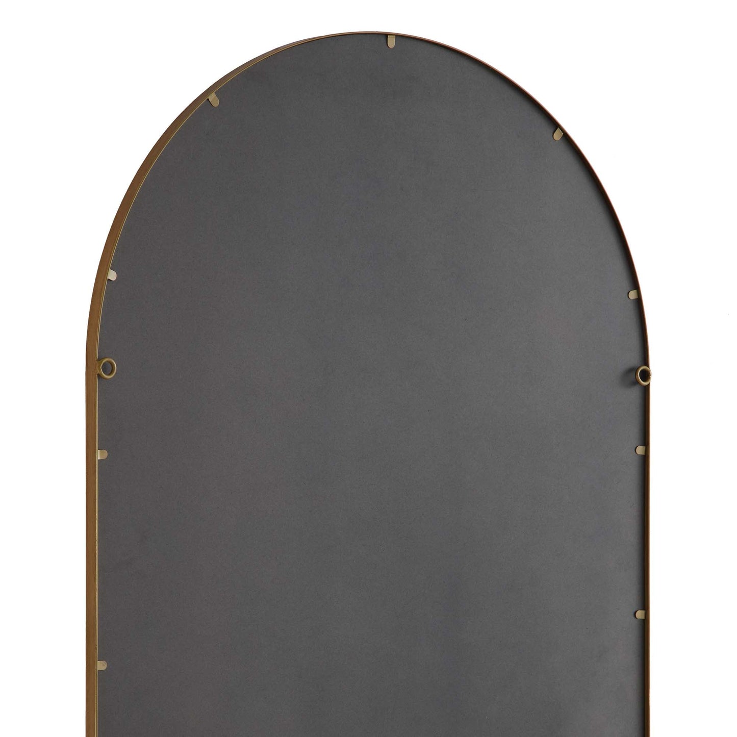 Beaumont Arched Full Length Metal Frame Mirror 178 x 76 cm, Antique Gold Effect
