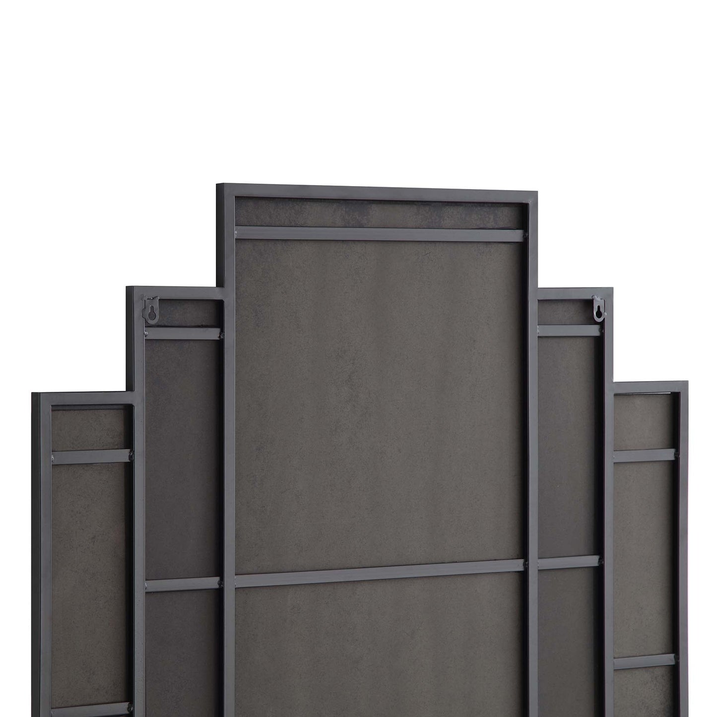 Sonia Black Metal Frame Art Deco Square Wall Mirror 90 x 90 cm