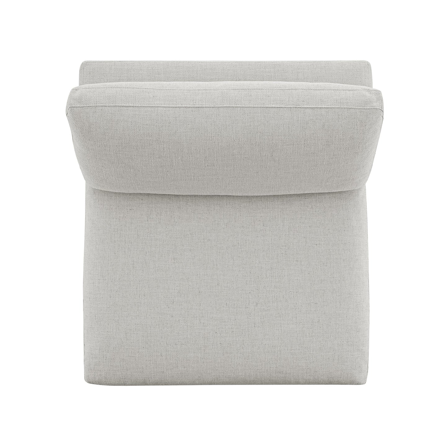 Lutyens Light Grey Linen Blend Modular Sofa, Armless Seat