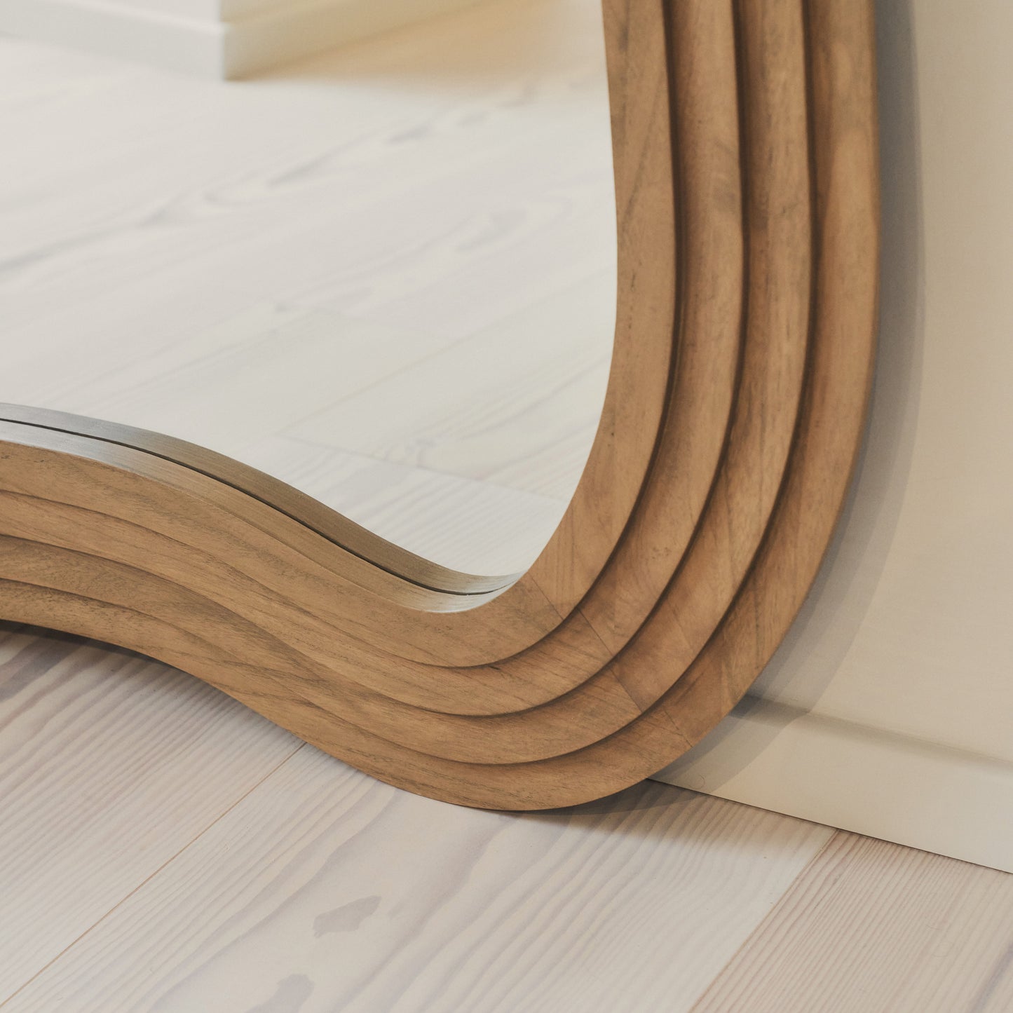 Luciana - Full Length Irregular Warm Wood Extra Large Mirror 200cm x 115cm