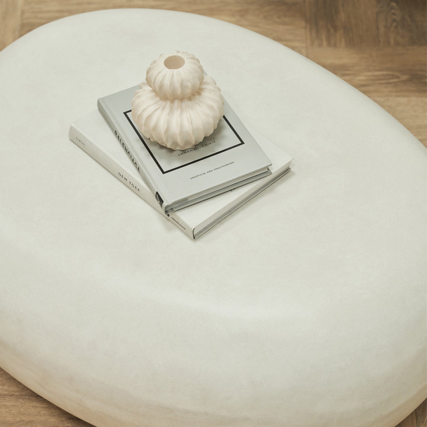 Zola - Minimal Concrete Pebble Coffee Table Large