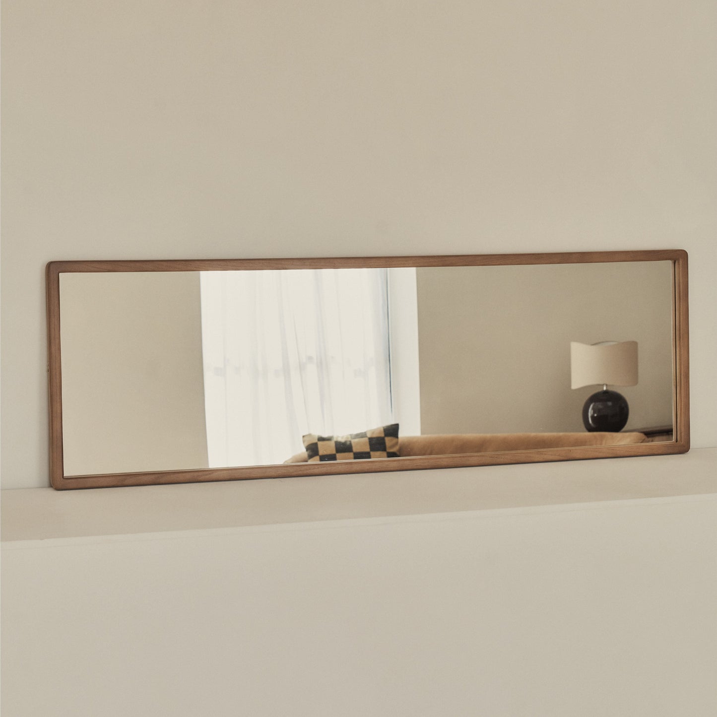 Arden - Warm Wood Full Length Wooden Mirror 140cm x 45cm