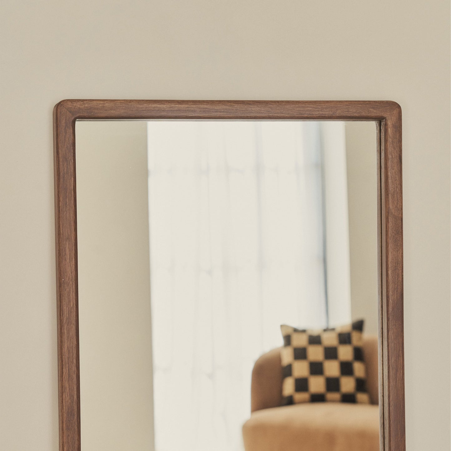 Arden - Dark Wood Full Length Wooden Mirror 140cm x 45cm
