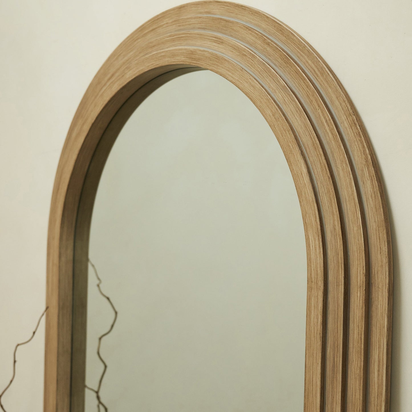 Luciana - Full Length Arched Washed Wood Mirror 196cm x 104cm