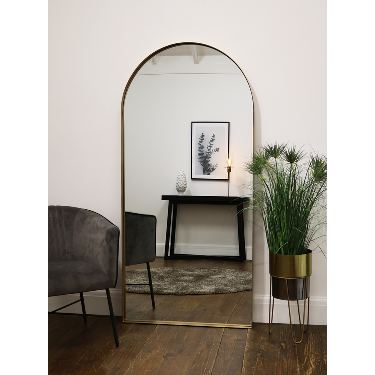 Arcus - Full Length Arched Gold Large Metal Mirror 170cm x 80cm