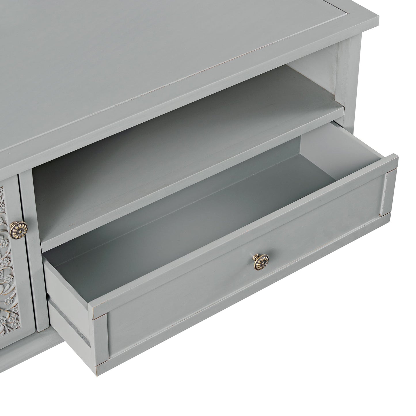 Chantilly Mid Grey Corner TV Unit