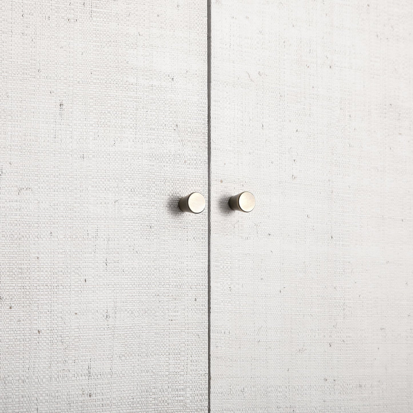 Maude Double Wardrobe, Washed White Ash with Raffia