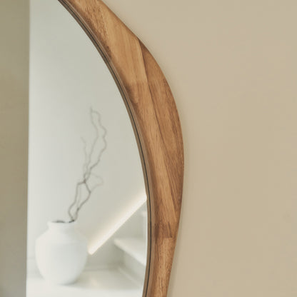 Arcurva - Large Full Length Light Wood Irregular Mirror 170cm x 85cm