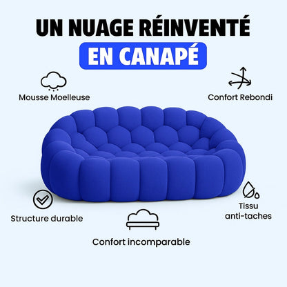 Lumo Classic: White Bubble Sofa for Two, Compressed – Model 02