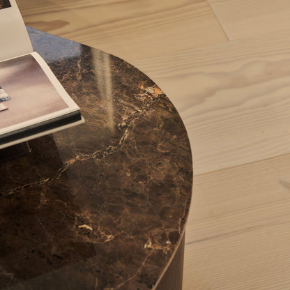 Arlo - Dark Emperador Irregular Dark Wood Premium Extra Large Coffee Table