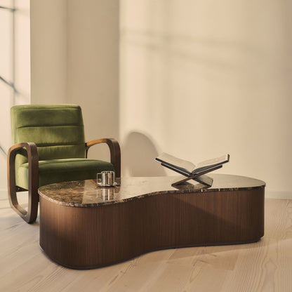 Arlo - Dark Emperador Irregular Dark Wood Premium Extra Large Coffee Table