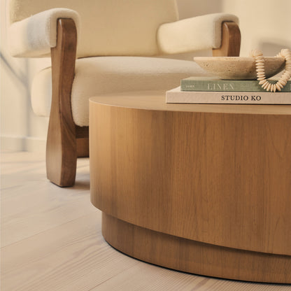 Magna - Warm Wood Wave Coffee Table
