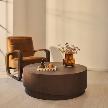 Magna - Dark Wood Wave Coffee Table