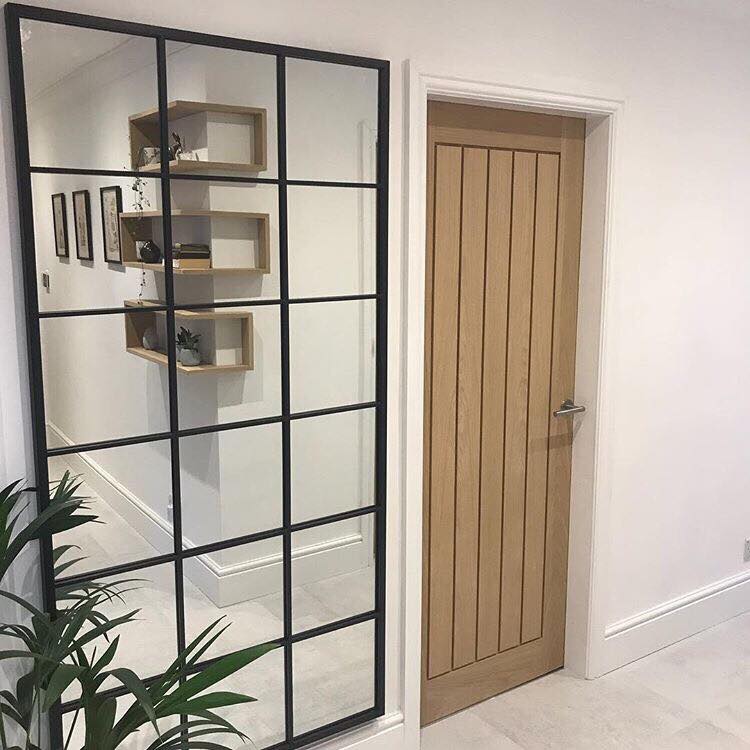 Brooklyn - Full Length Large Black Metal Mirror 180cm x 90cm