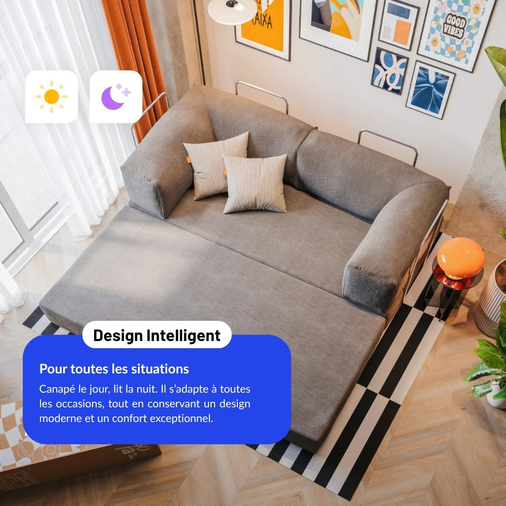 Nubo Compressed Sofa in Olive Green - Compact Design