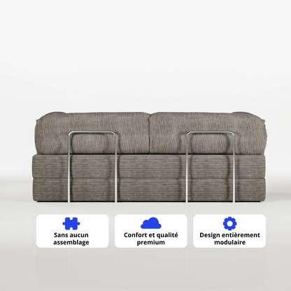 Nubo Compressed Blue Sofa – High-Quality Construction
