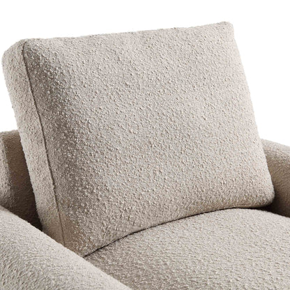 Hampstead Taupe Boucle Curved Armchair