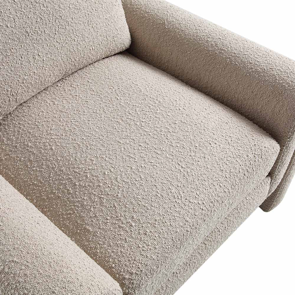 Hampstead Taupe Boucle Curved Armchair