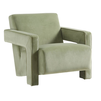 Brompton Sculptural Armchair, Lichen Velvet