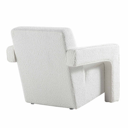 Brompton Sculptural Armchair, White Boucle