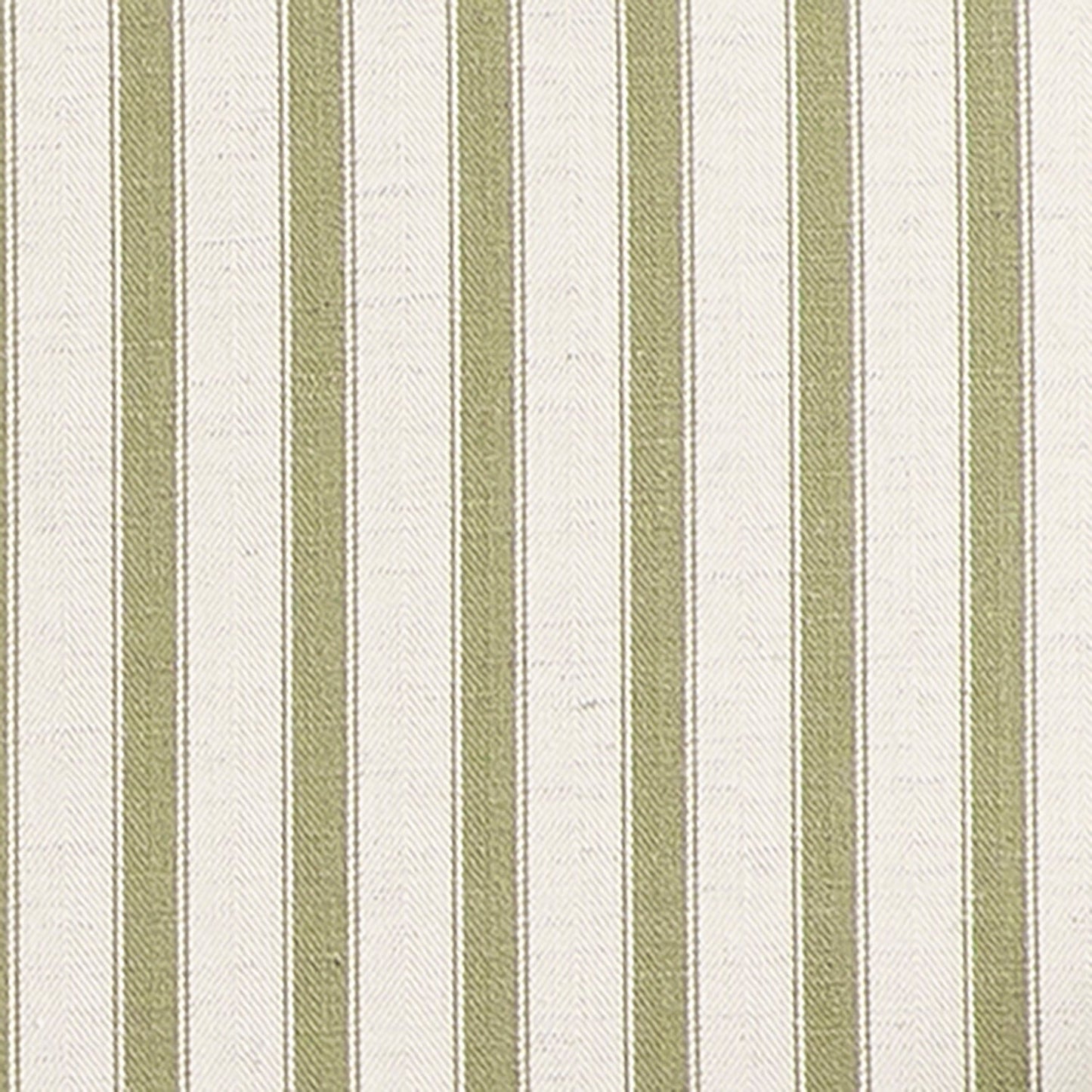 Fyne Sage Striped Linen Blend Natural Oak Armchair with Rattan Armrests