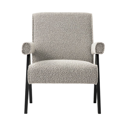 Chinnor Taupe Boucle Black Oak Frame Accent Chair
