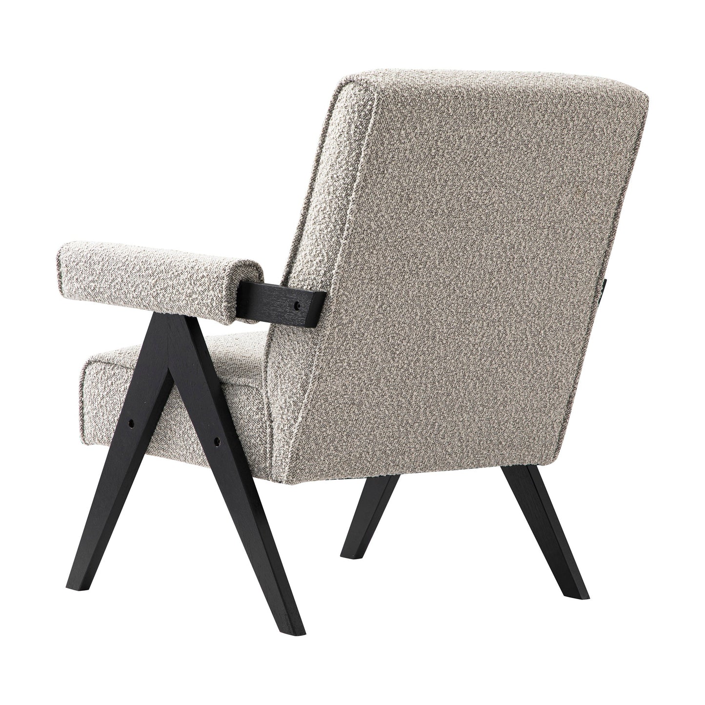 Chinnor Taupe Boucle Black Oak Frame Accent Chair