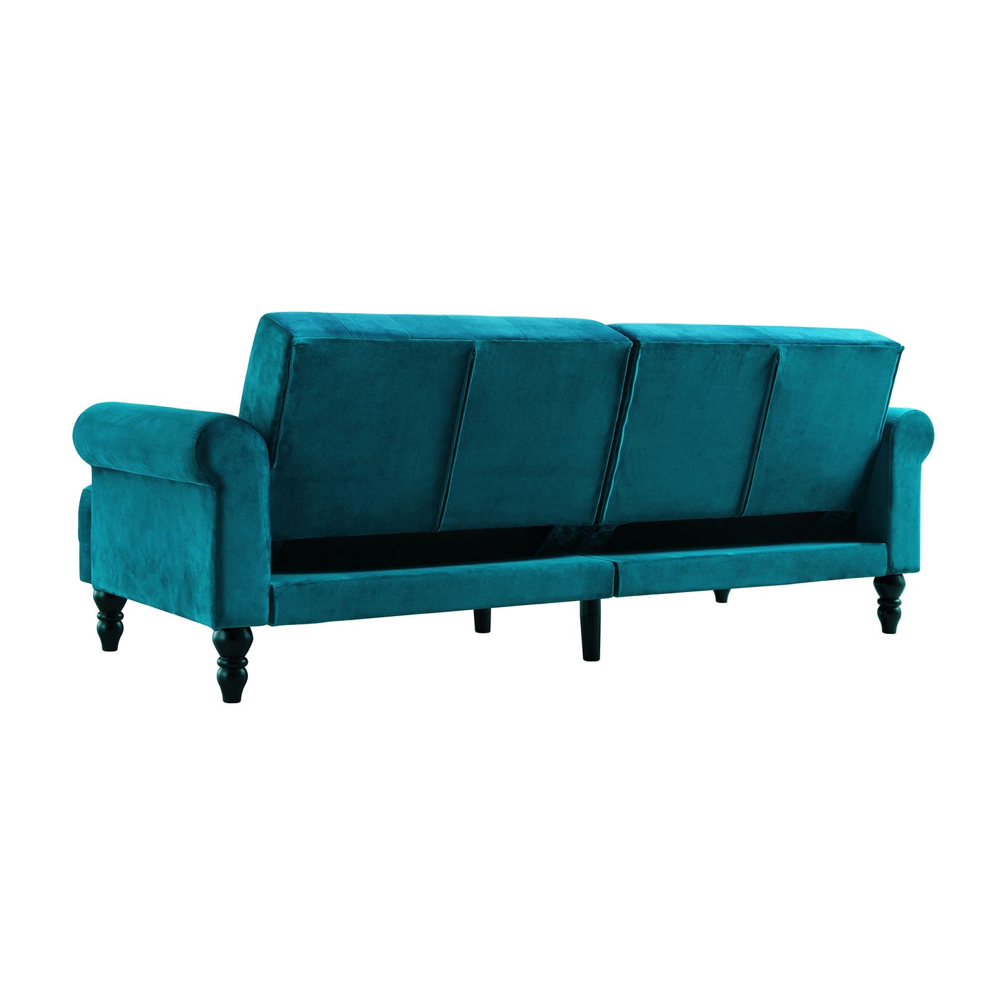 Hanney 3-Seater Chesterfield Sofabed in Teal Velvet