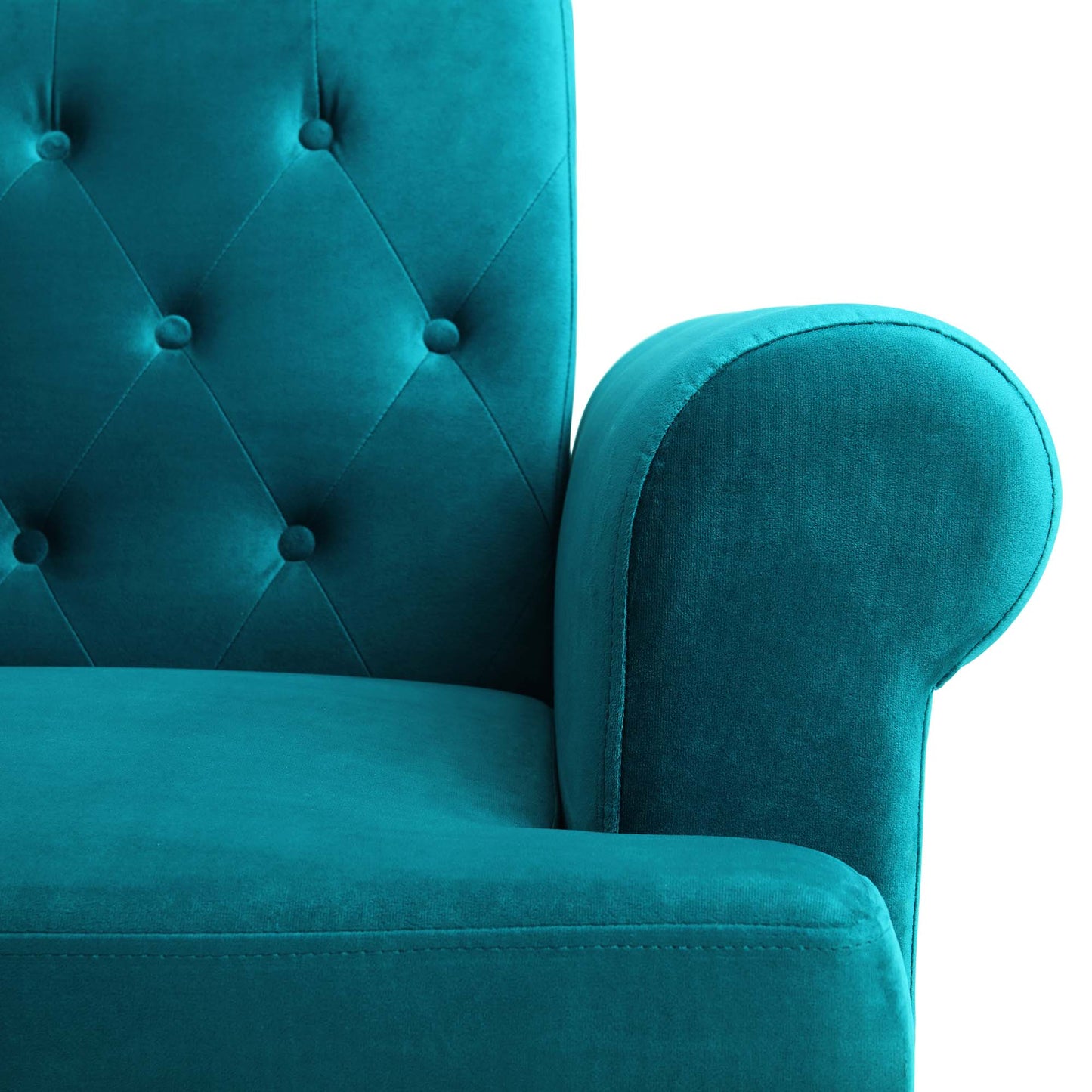 Hanney 3-Seater Chesterfield Sofabed in Teal Velvet
