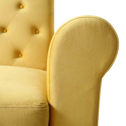 Hanney Chesterfield Chaise Sofabed in Mustard Yellow Velvet