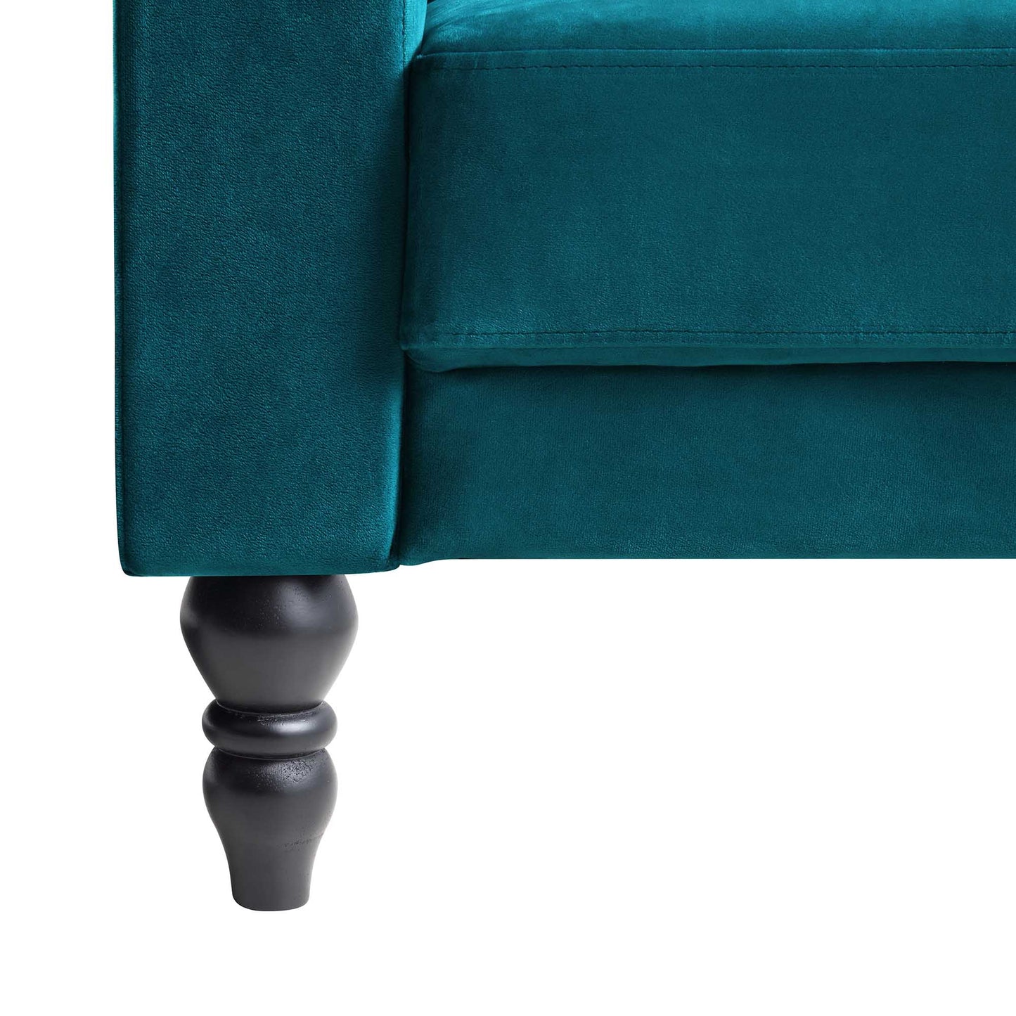 Hanney Chesterfield Chaise Sofabed in Teal Velvet
