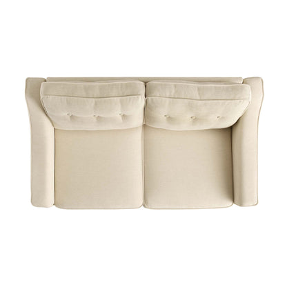 Harper  2-Seater Slope Arm Beige Woven Fabric Sofa