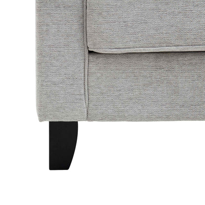 Harper 3-Seater Slope Arm Grey Woven Fabric Sofa