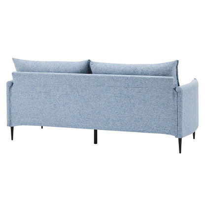 Bari Flax Blue Fabric Sofa